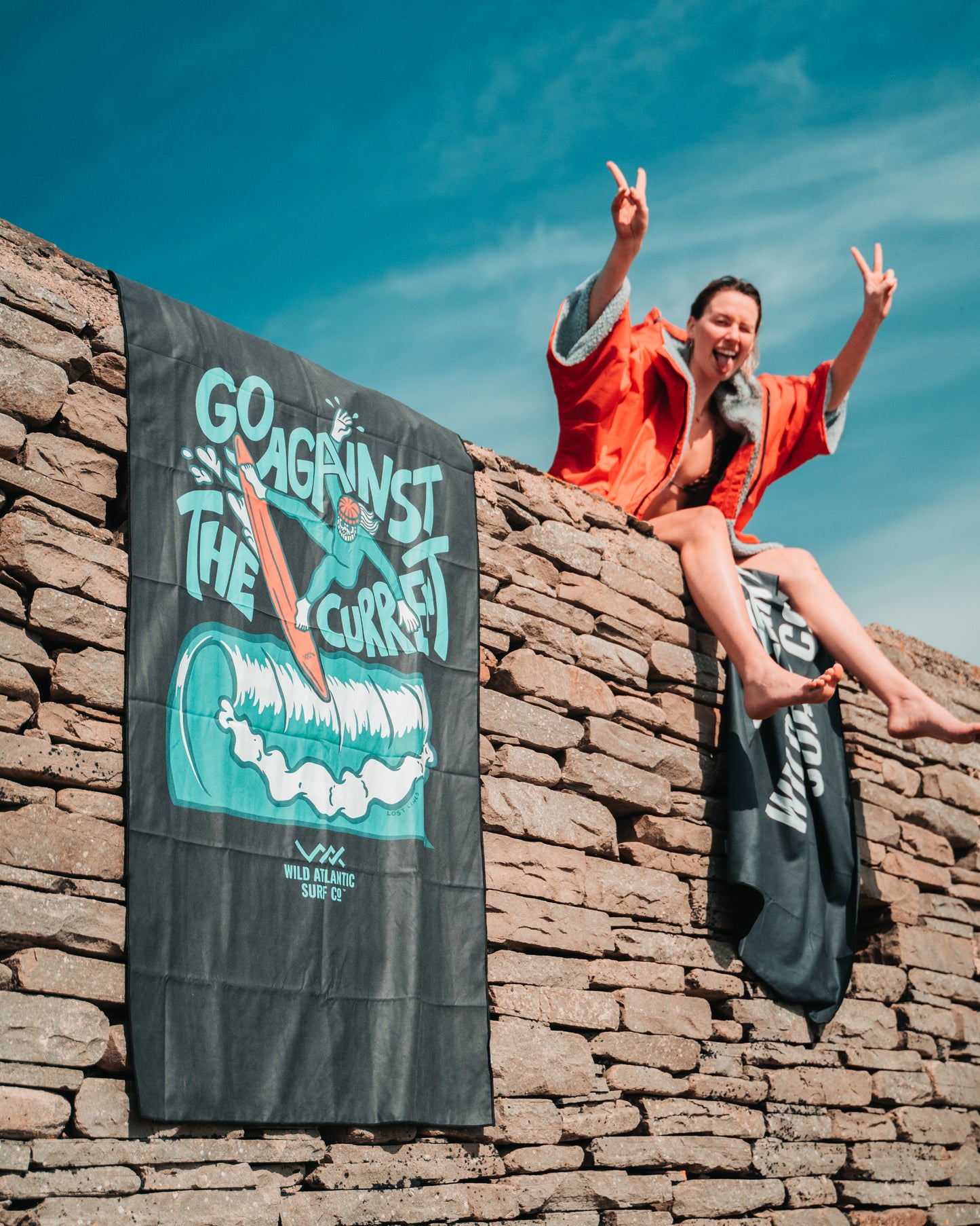 Sand Free Beach Towel - Go Against The Current